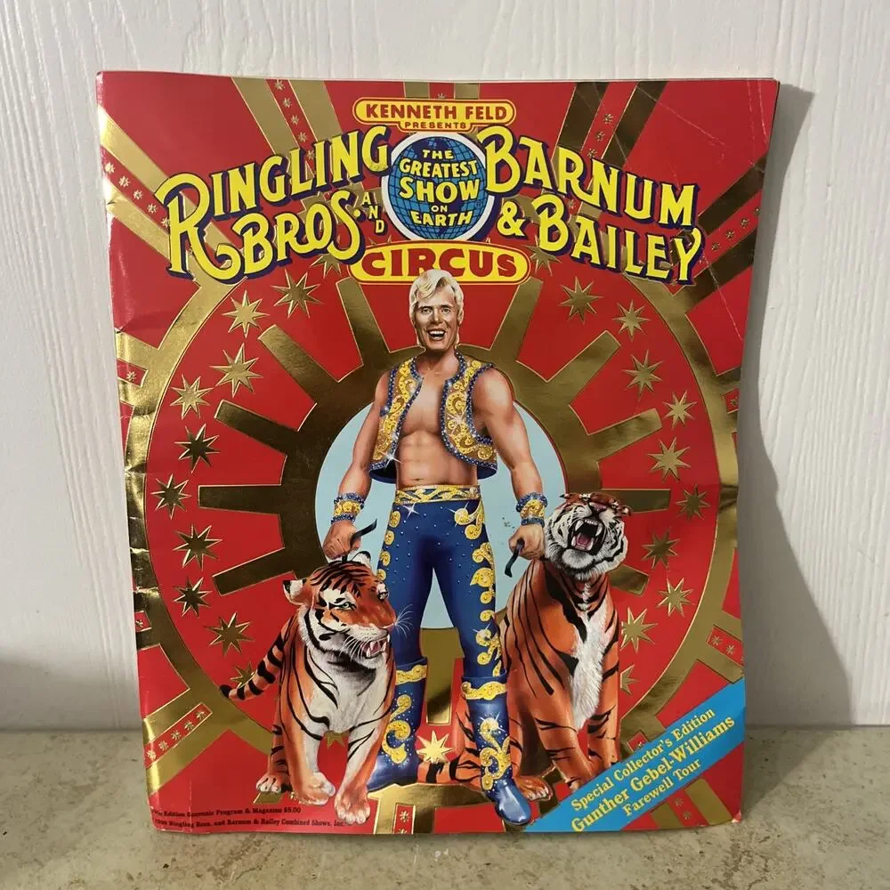 1989 Ringling Bros Barnum & Bailey Circus Program Book & Poster Gunther Gebel